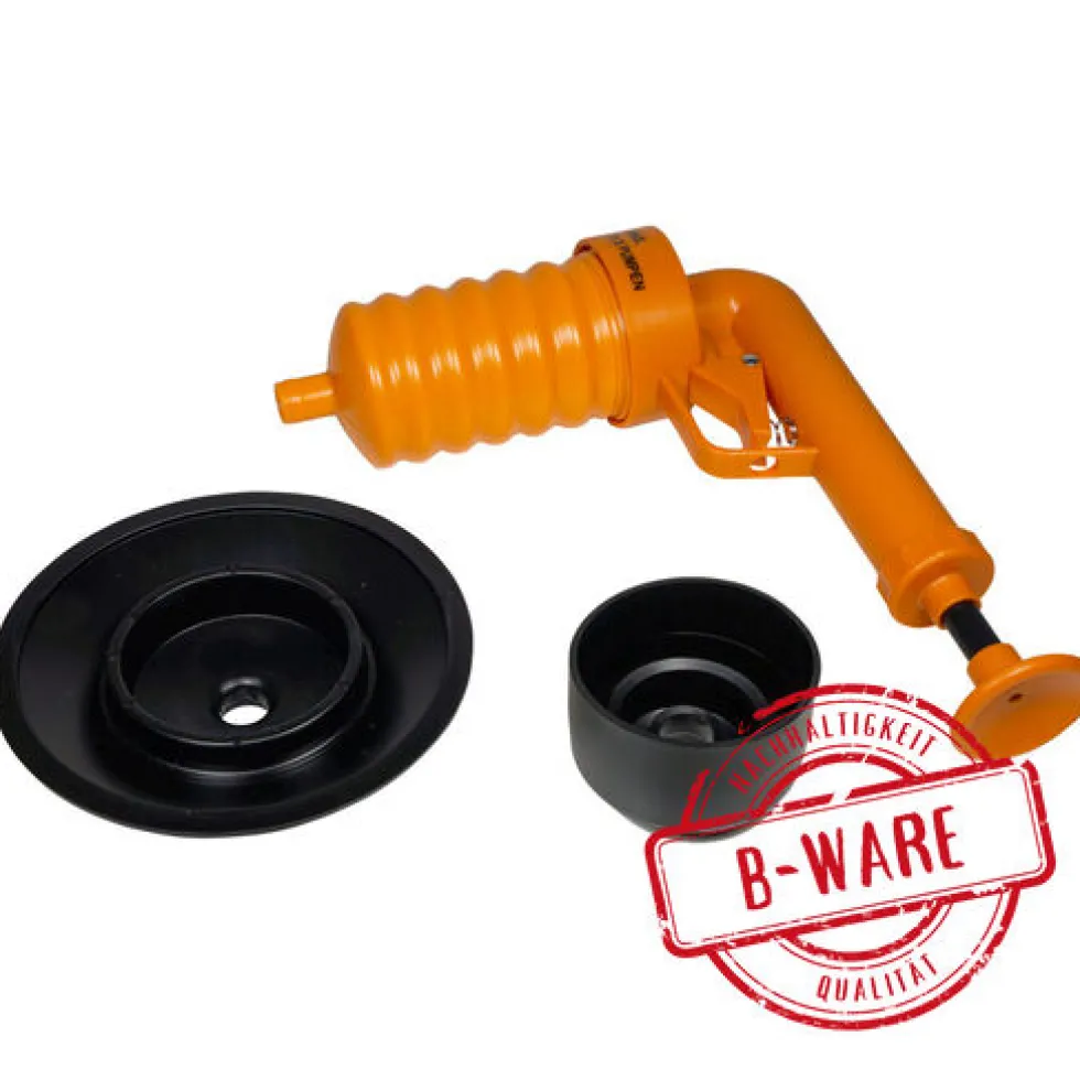 Abflussreiniger „Drain Buster“ mit integrierter Pumpe und zwei Aufsätzen B-Ware