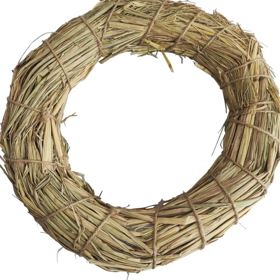 Adventskranz Ø 25 cm aus Stroh