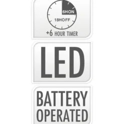 Adventskranz Ø 40 cm batteriebetrieben aus Kunststoff mit LEDs und Timer