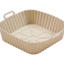 Airfryer-Silikonform quadratisch 4,5 l creme