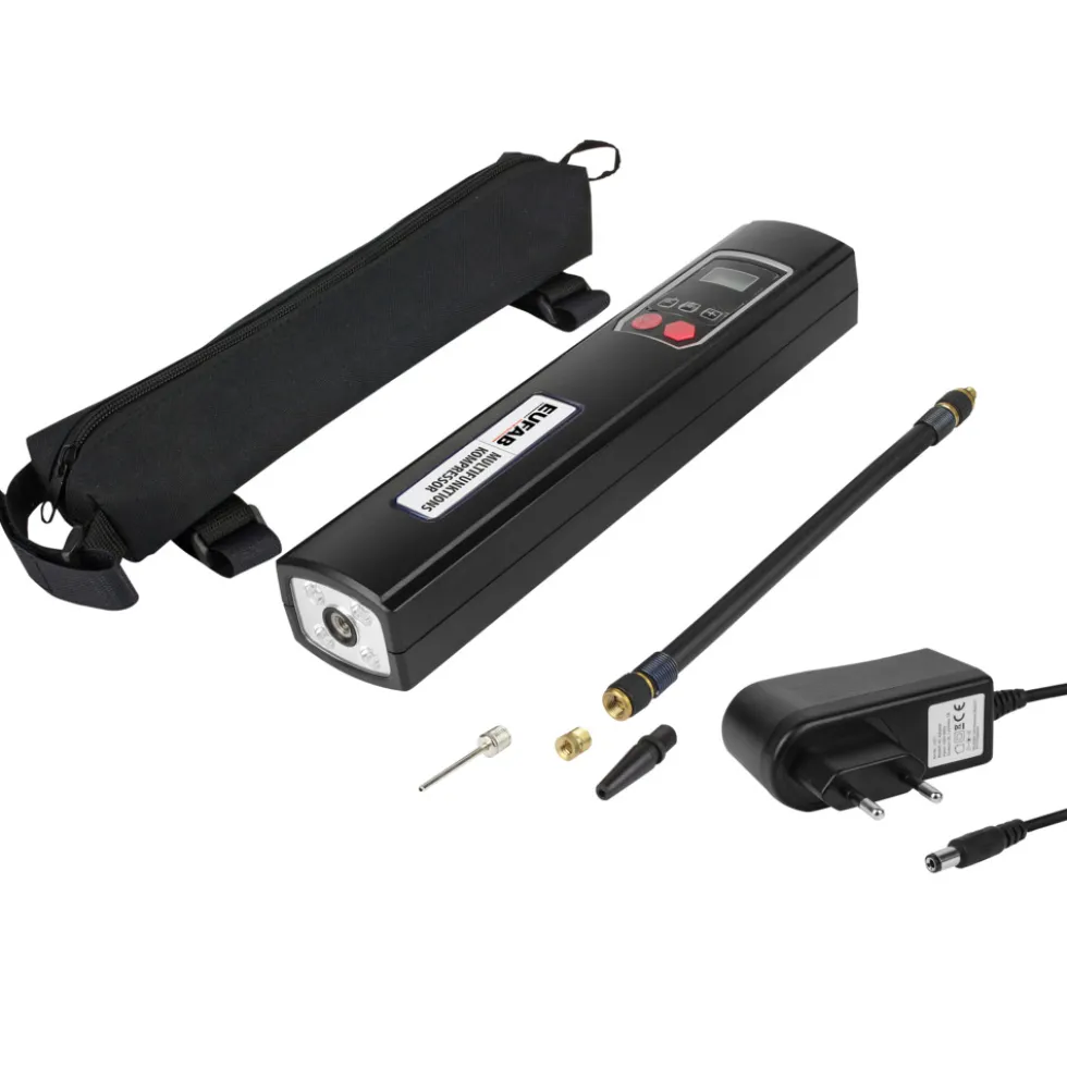 Akku-Kompressor 2200 mAh mit Powerbank und Aufsätzen