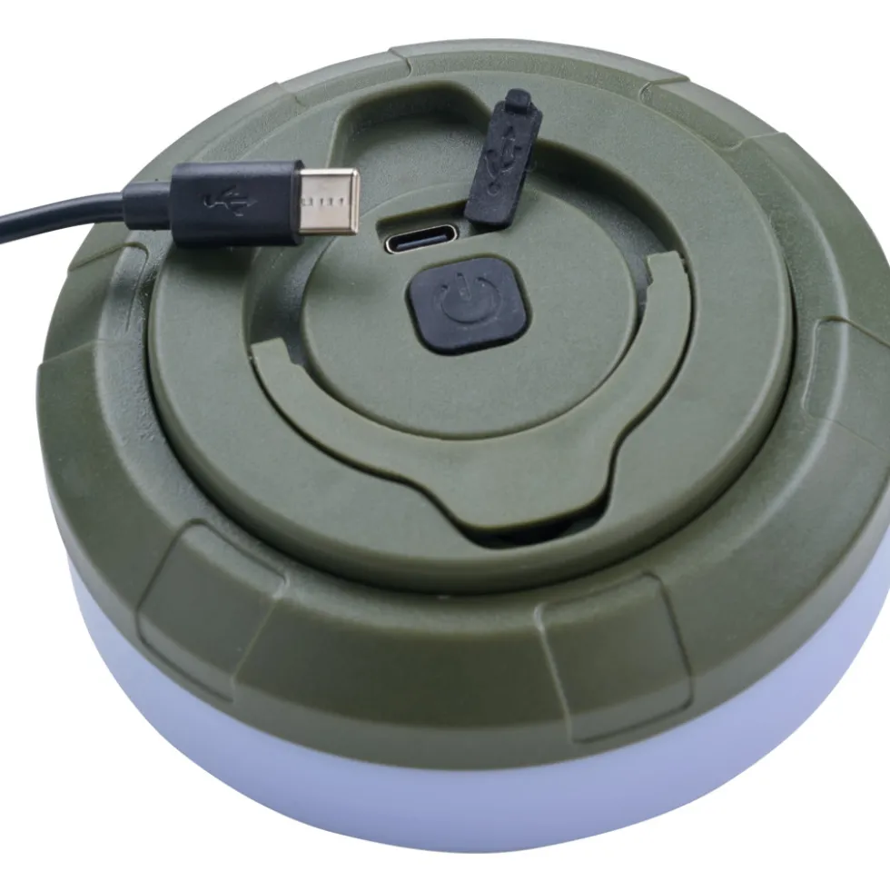 Akku LED Campinglampe mit 10m Lichterkette Farbmodi