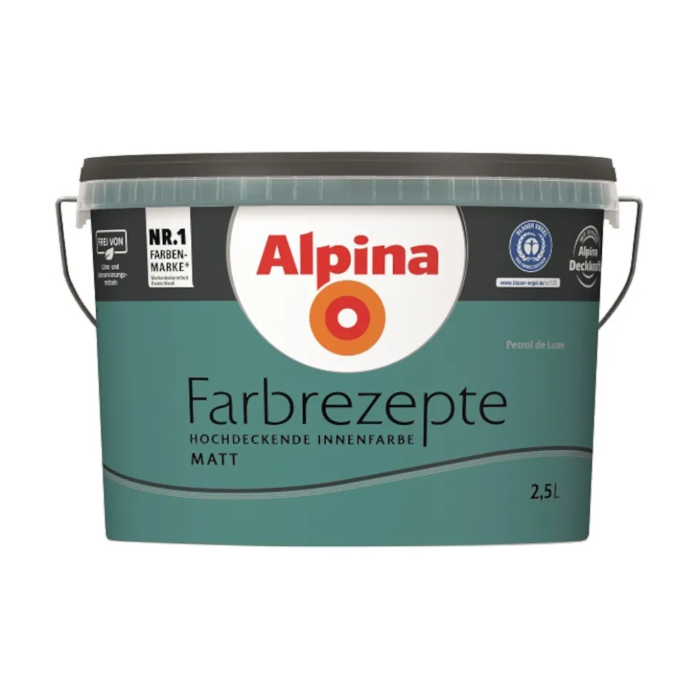 Alpina Farbrezepte Petrol de Luxe matt 2,5 Liter