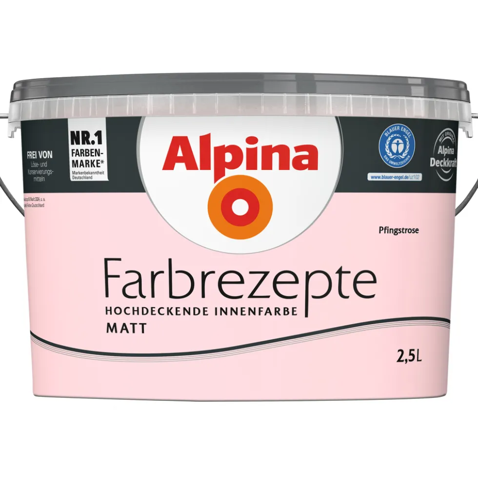 Alpina Farbrezepte "Pfingstrose" matt 2,5 Liter