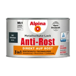 Alpina Metallschutz-Lack Anthrazitgrau matt RAL 7016