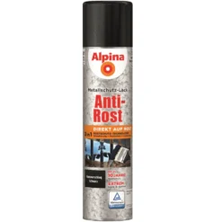Alpina Metallschutz-Sprühlack Schwarz RAL 9005 Hammerschlag