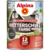 Alpina Wetterschutzfarbe Graubraun 2,5 Liter deckend