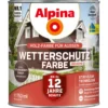 Alpina Wetterschutzfarbe Schokoladenbraun 750 ml deckend