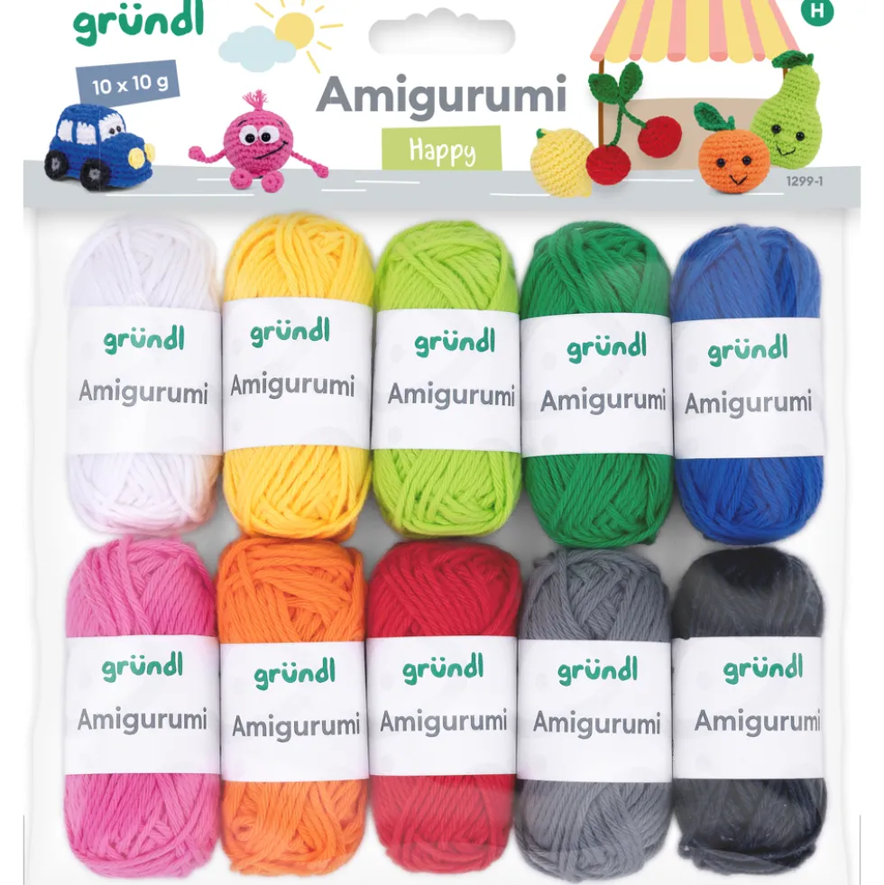 Amigurumi Häkelgarn-Set "Happy"