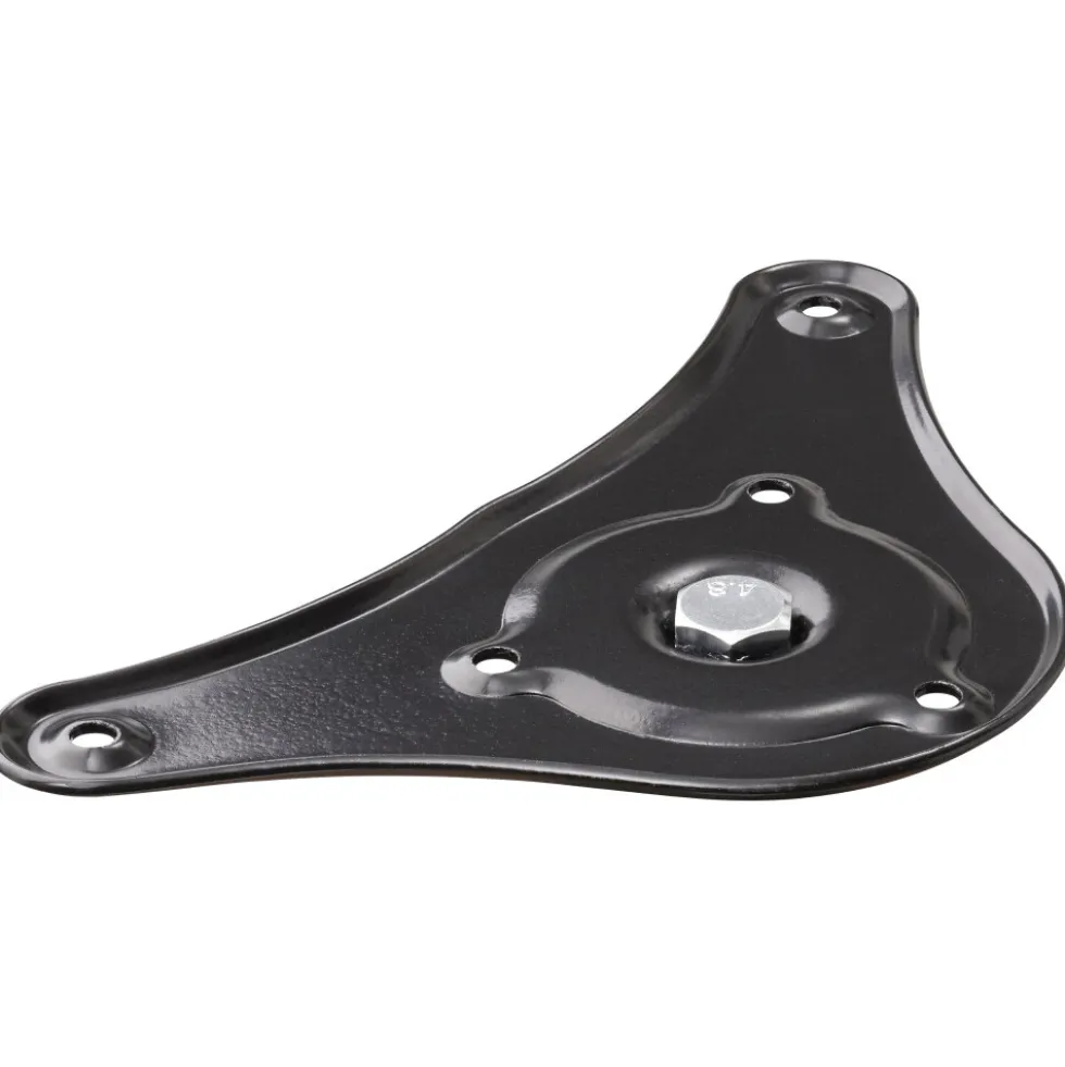 Anschraubplatte Legtop schwarz aus Stahl mitBefestigungsmaterial