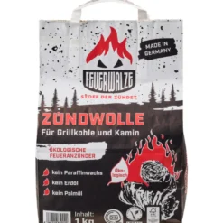 Anzündwolle Öko 1 kg in der Papiertüte