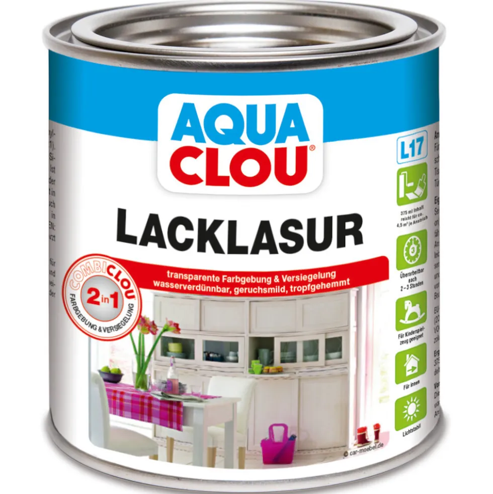 Aqua Combi-Clou® Lacklasur taubenblau 375 ml