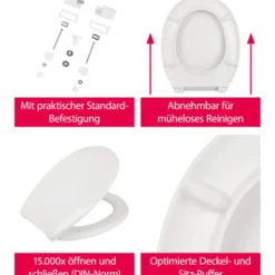 aquaSu® Basic WC-Sitz weiß mit Absenkautomatik