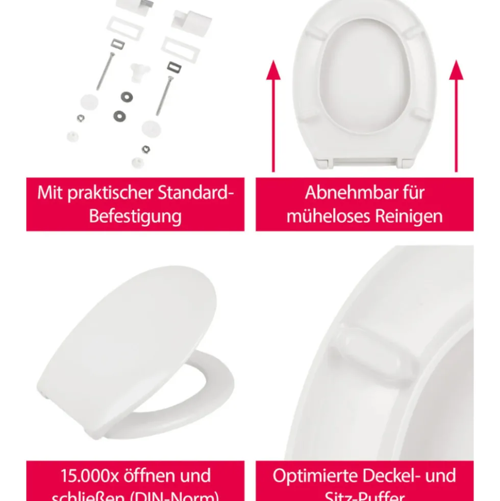 aquaSu® Basic WC-Sitz weiß mit Absenkautomatik