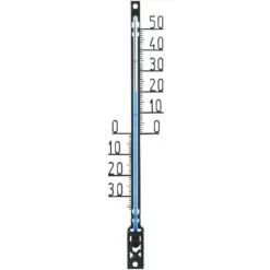 Außenthermometer 41,5 cm aus Kunststoff in schwarz