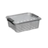 Aufbewahrungsbox 3,0 Liter mit Deckel, Grau-Transluzent