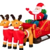 Aufblasbarer LED-Weihnachtsmann mit Schlitten