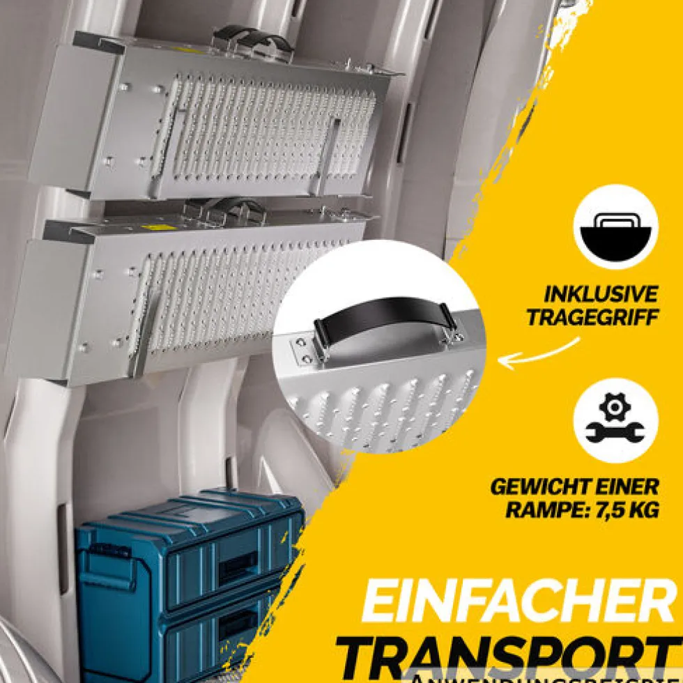 Auffahrrampe klappbar 2er-Set