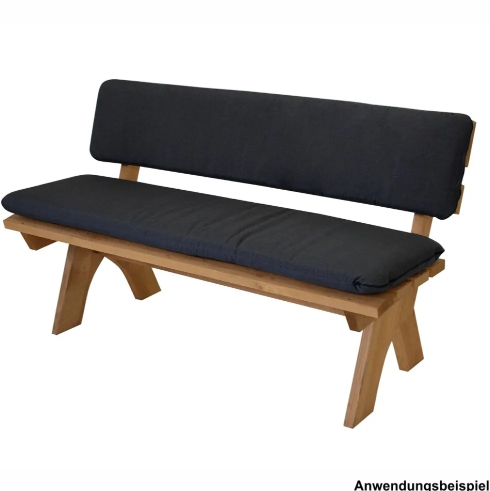 Auflage Arizona für 3-Sitzer Gartenbank, Anthrazit, 2-teilig