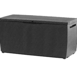 Auflagenbox 305 Liter in anthrazit mit Polyrattanoptik