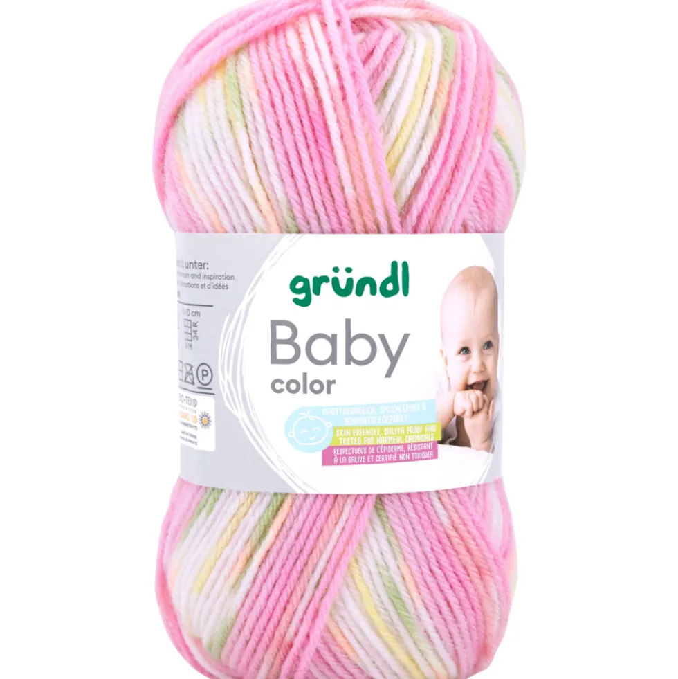 Baby Garn color 50 g rosé multicolor