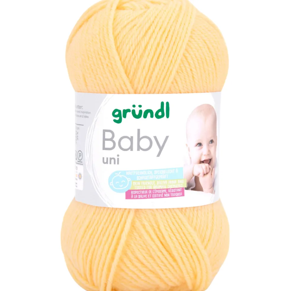 Baby Garn uni 50 g Pastellgelb