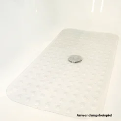 Badewanneneinlage 79 x 37 cm aus transparentem Kunststoff