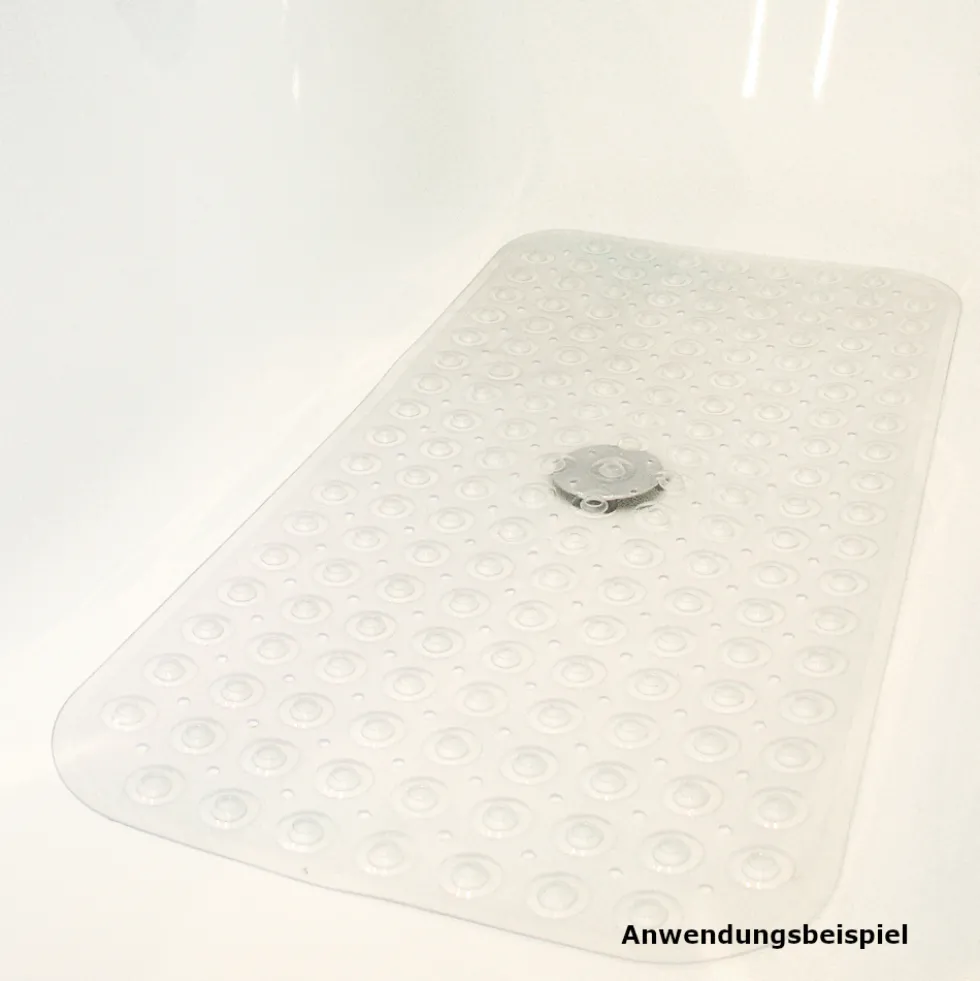 Badewanneneinlage 79 x 37 cm aus transparentem Kunststoff