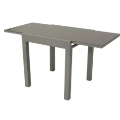 Balkon-Ausziehtisch 70/140 x 70 cm Aluminium und Glas