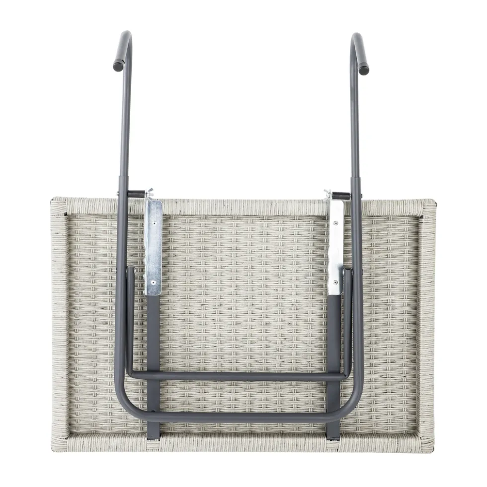 Balkonhängetisch in Rattanoptik 60 x 40 cm