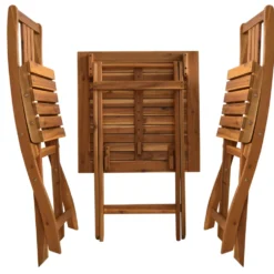 Balkonset 3-teilig Akazienholz klappbar
