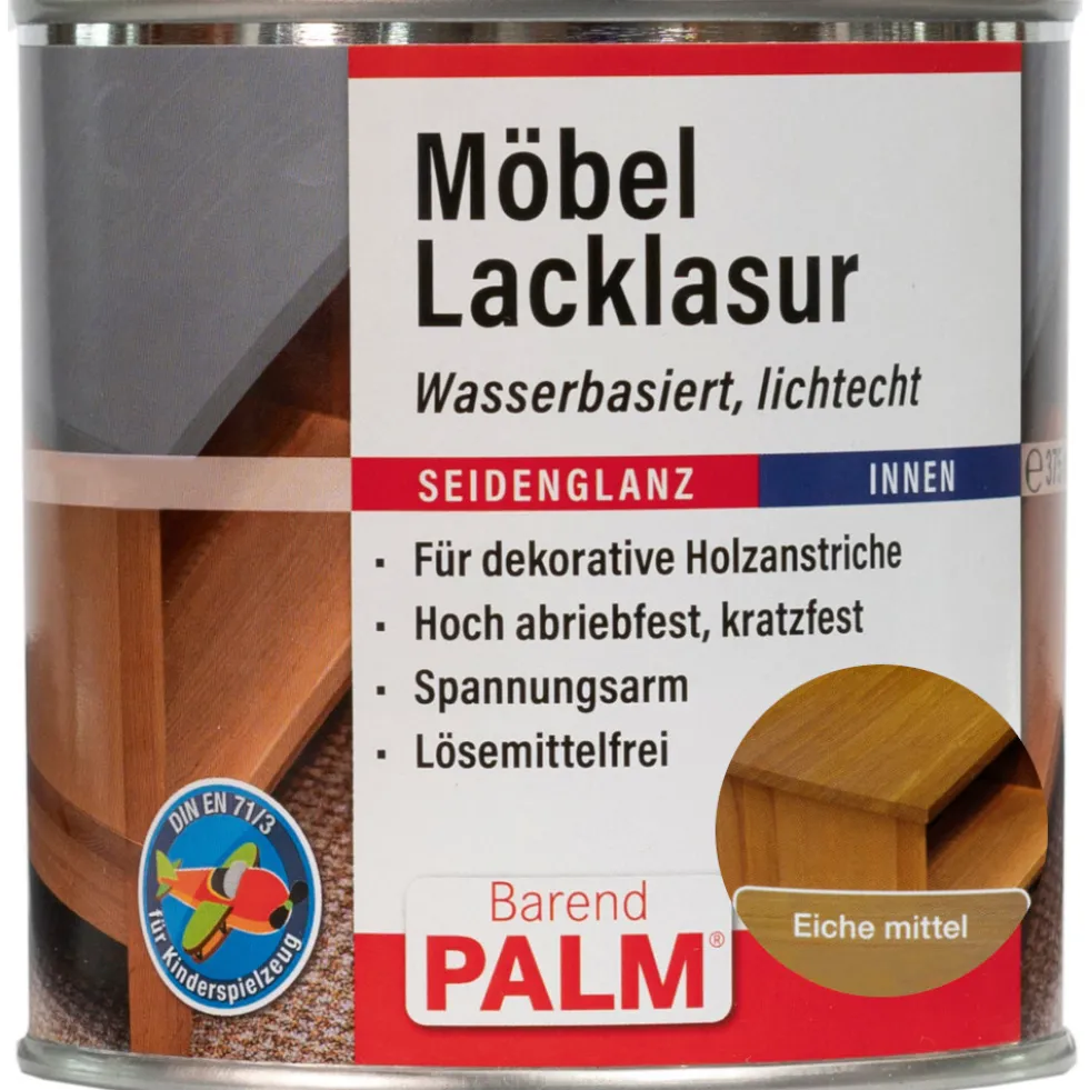 Barend Palm Möbel-Lacklasur Eiche-Mittel 375 ml