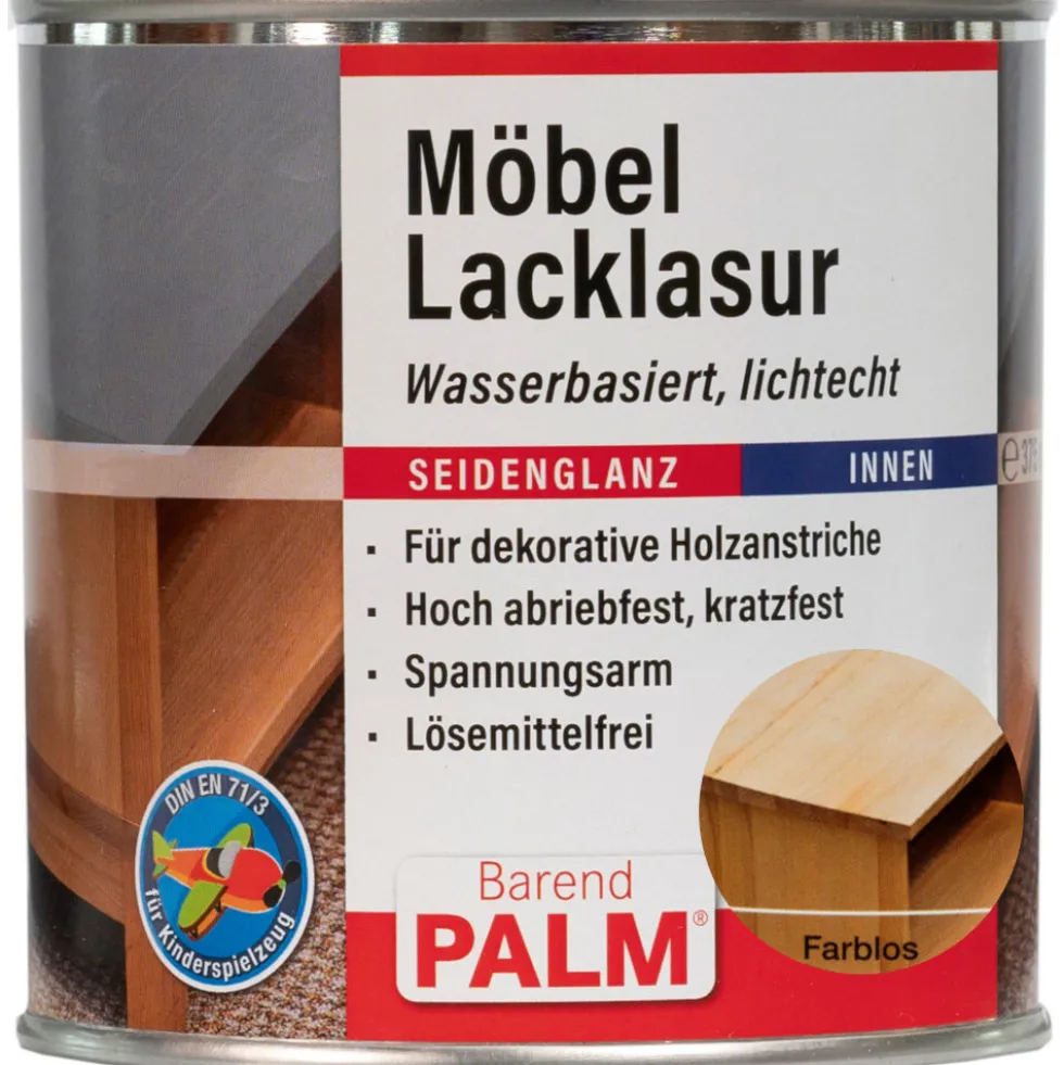 Barend Palm Möbel-Lacklasur Farblos 375 ml