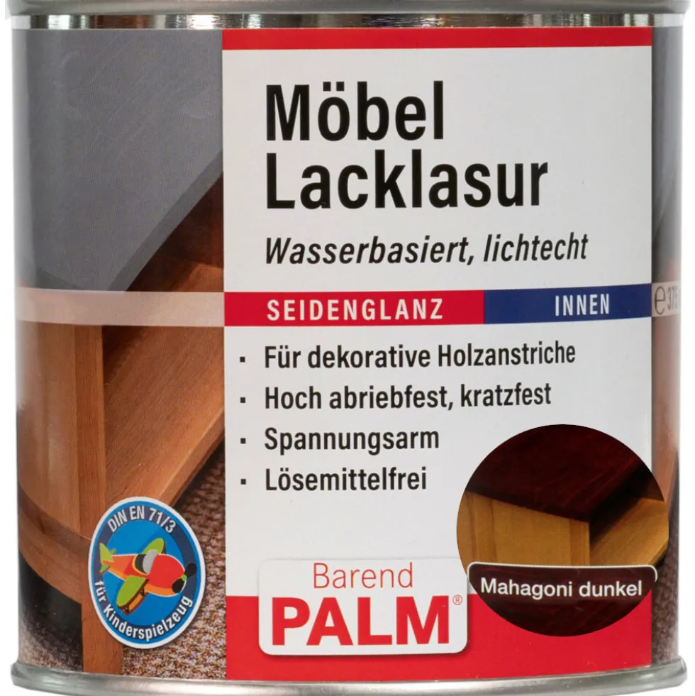 Barend Palm Möbel-Lacklasur Mahagoni-Dunkel 375 ml