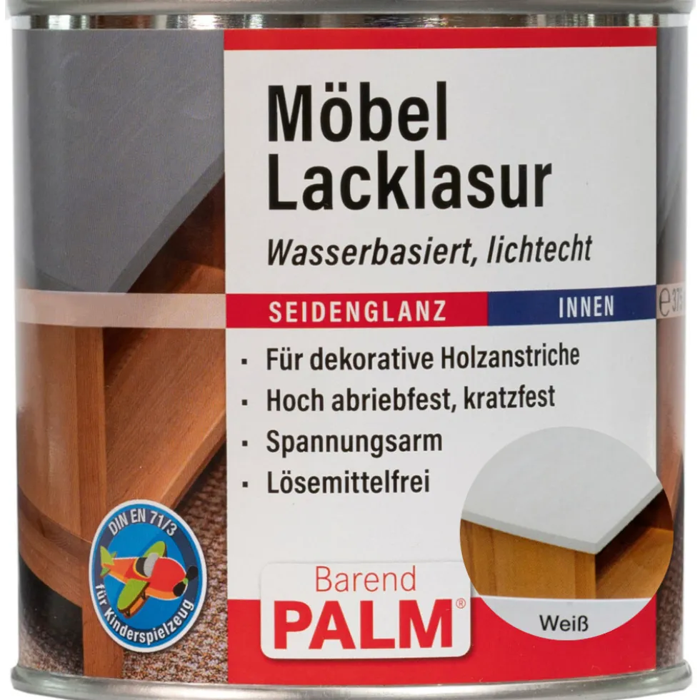 Barend Palm Möbel-Lacklasur Weiß 375 ml