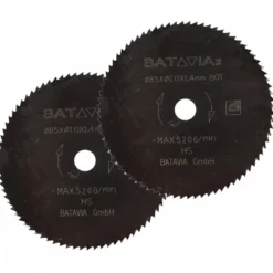 Batavia HSS Sägeblätter 2 Stück 85 x 10 mm 80 Zähne für Maxx Saw Sägen