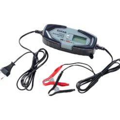 Batterieladegerät 6 V und 12 V mit Klemmen und Schnellkontaktkabel