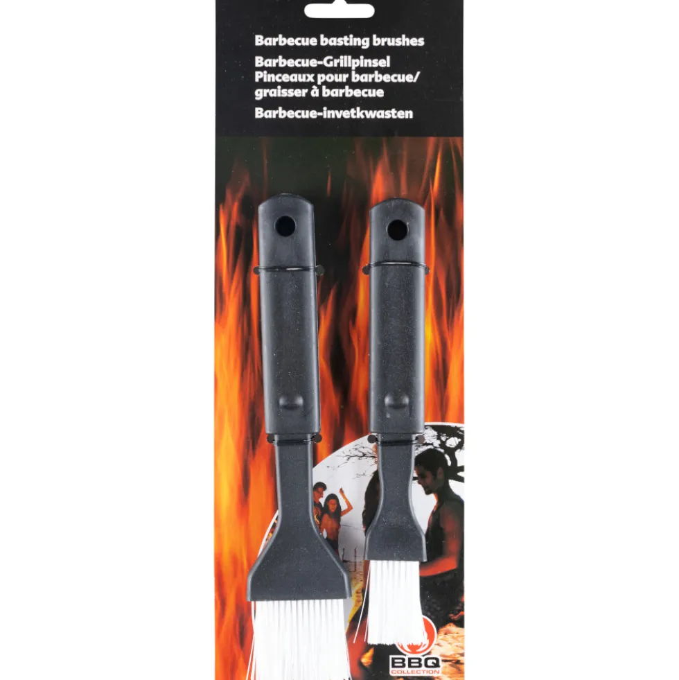 BBQ Grillpinsel-Set 2-teilig, Kunststoff, 19 und 21 cm - B-Ware