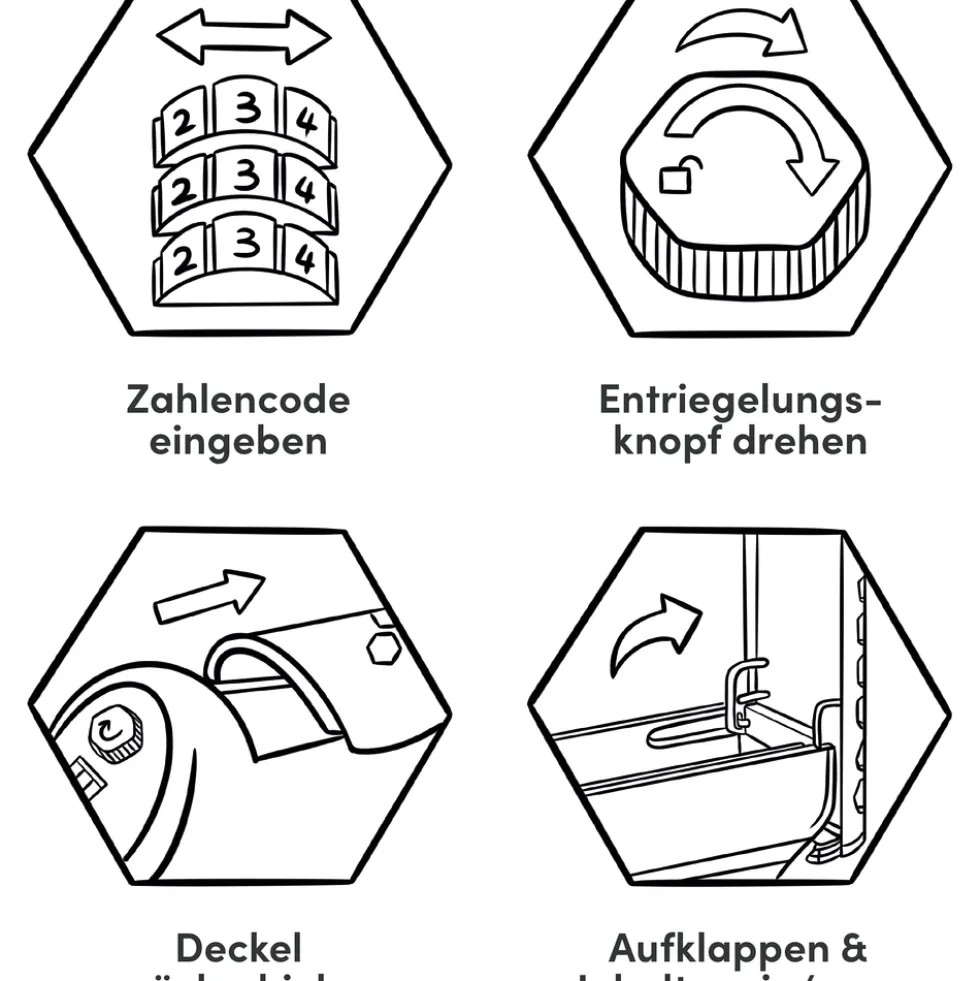 BeeMyBox Fahrradbox abschließbar 26 cm grau