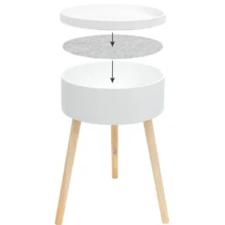 Beistelltisch 38x38x59cm weiß