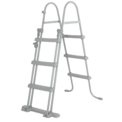 Bestway® Poolleiter in Grau 107 cm 3-stufig mit hochklappbarem Einstieg