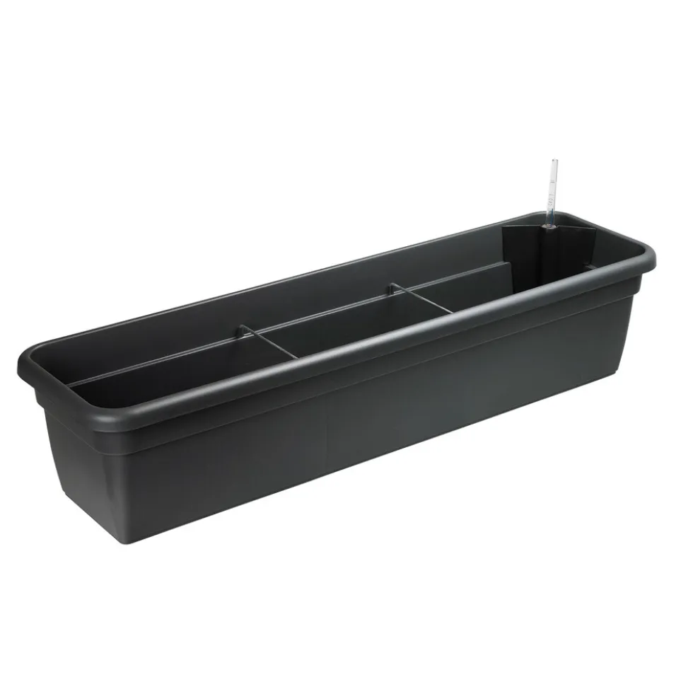 Bewässerungskasten 79 cm in anthrazit mit Wasserstandanzeige