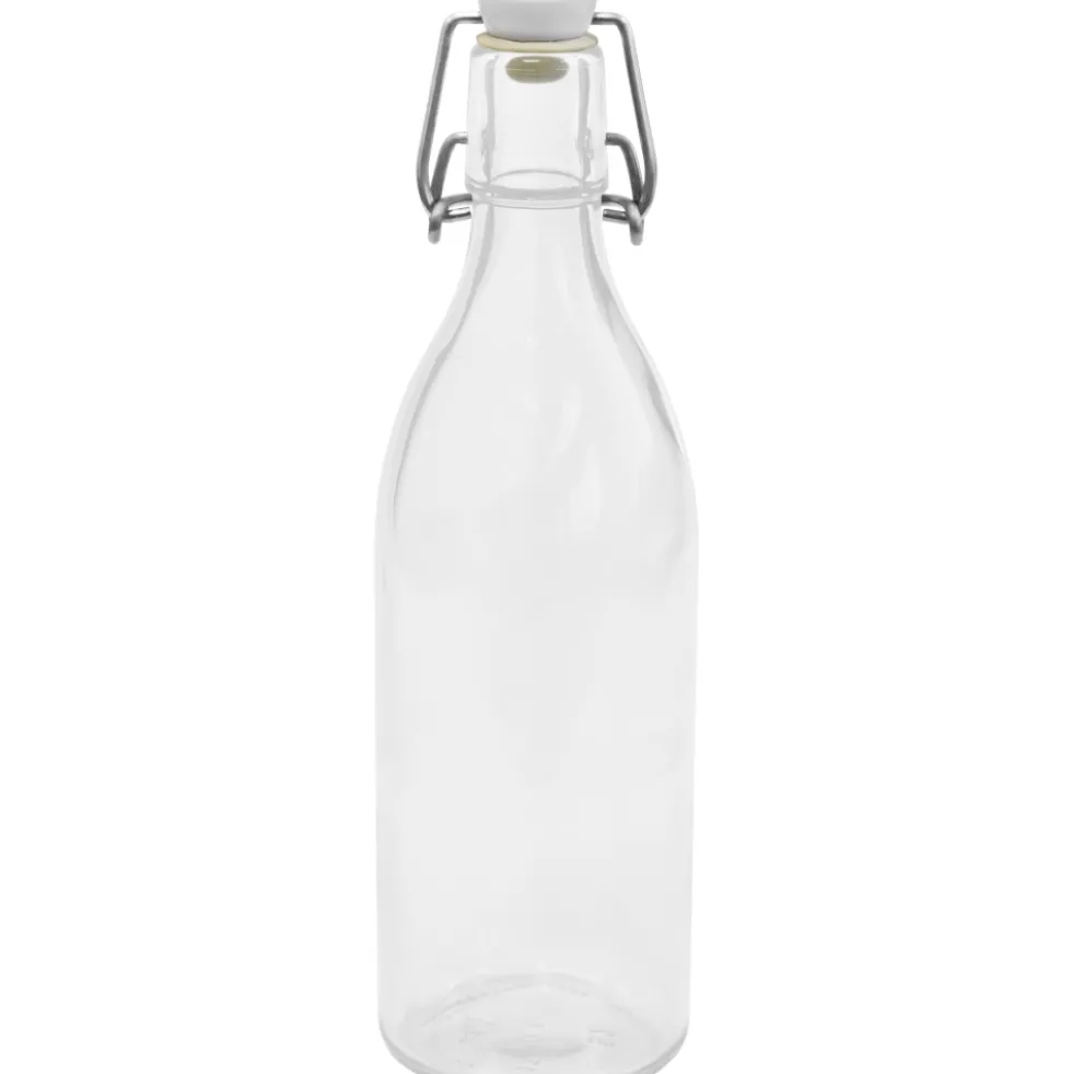 Bügelverschlussflasche rund 200 ml aus Glas