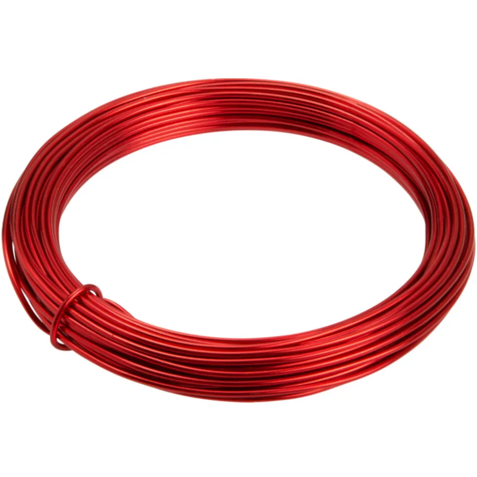 Bindedraht 12 m rot, aus Aluminium