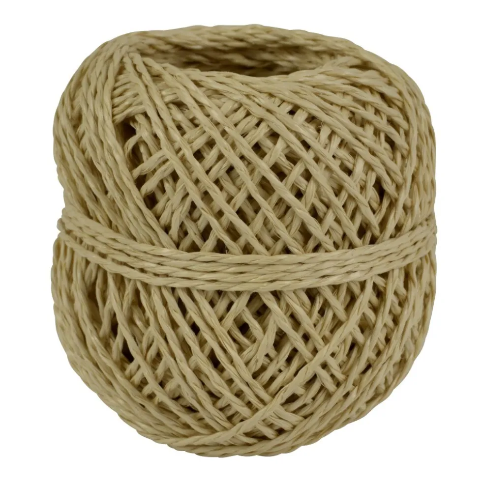 Bindfaden-Knäuel, PP-Spinnfaser, beige-natur