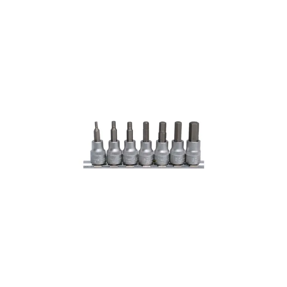 Bit-Einsatz-Set Innen-6-kant 3/8" 7-tlg.