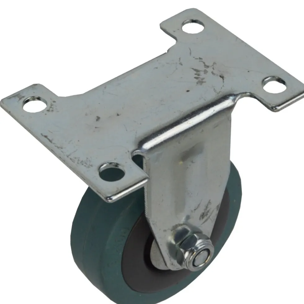 Bockrolle Ø50mm grau Tragkraft 40kg Vollgummi Transportrolle Laufrolle