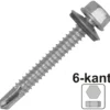 Bohrschraube mit Dichtscheibe 4,8x25mm verz. DIN 7504 K