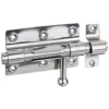 Bolzenriegel 100mm-Platte Kugelgriff Edelstahl