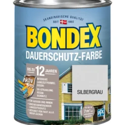 BONDEX Dauerschutz-Farbe Silbergrau 750 ml